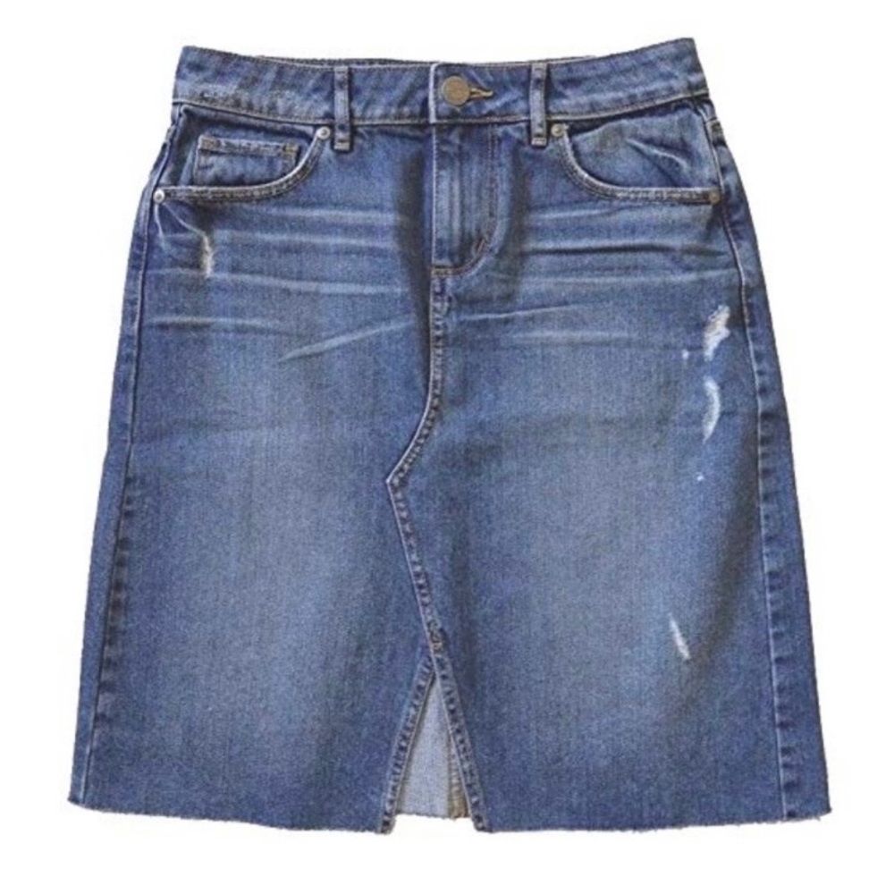 NWOT LOFT Split Hem Denim Skirt